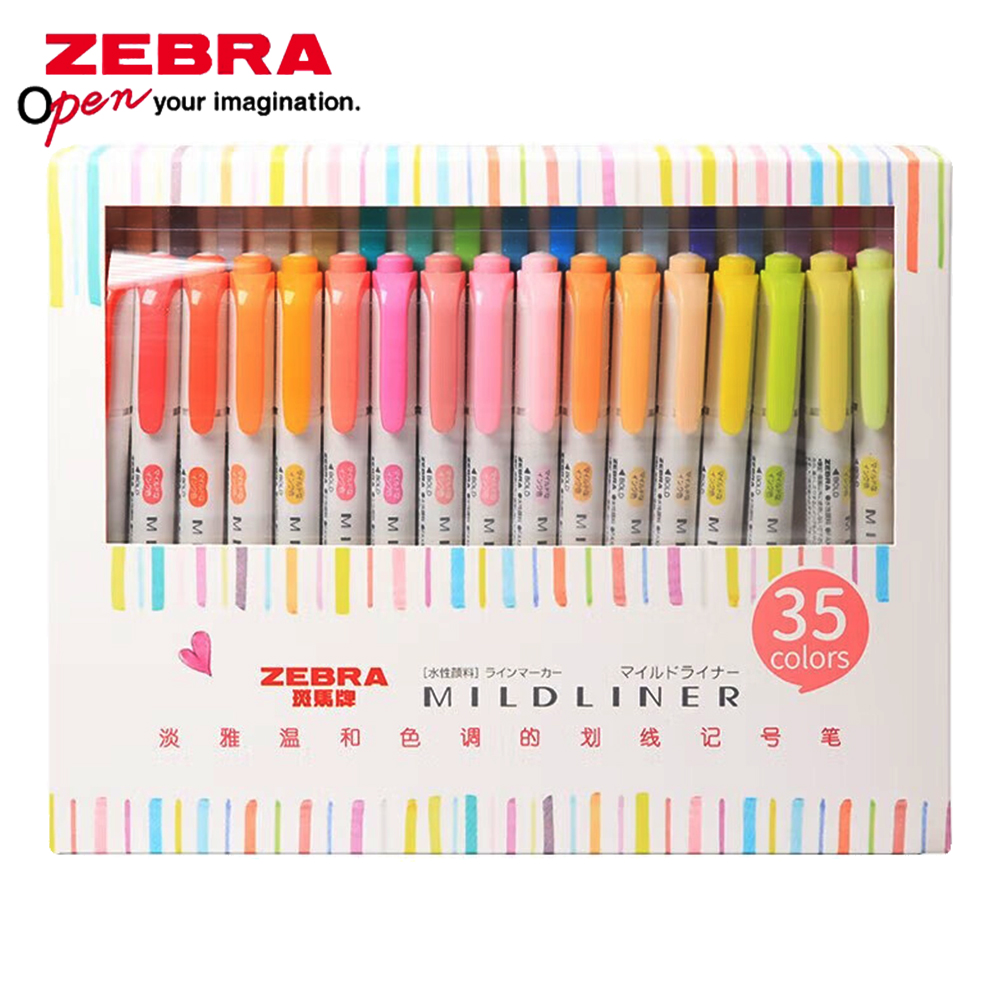 Zebra Pen Mildliner - 35-kleuren ZEBRA Mildliner Highlander set zachte