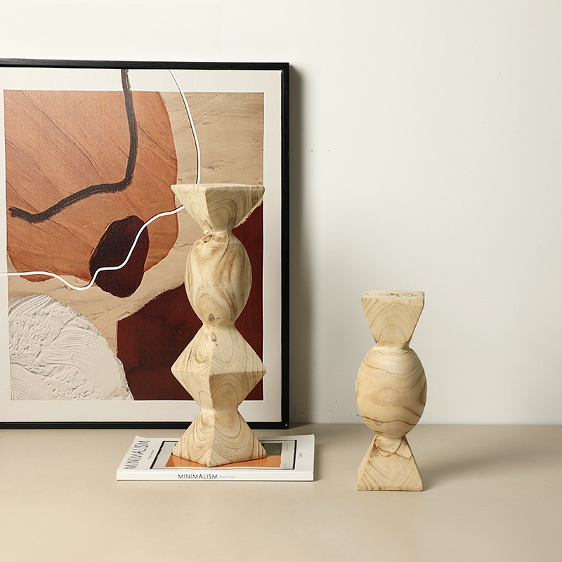 Exhibition Of Art And Craft - Japanse stijl houten kolomornament met geometrisch
