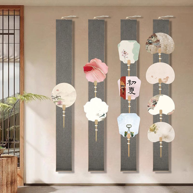 Exhibition Of Art And Craft - Hangende Scrollhouder voor Fan Display, Tentoonstelling,