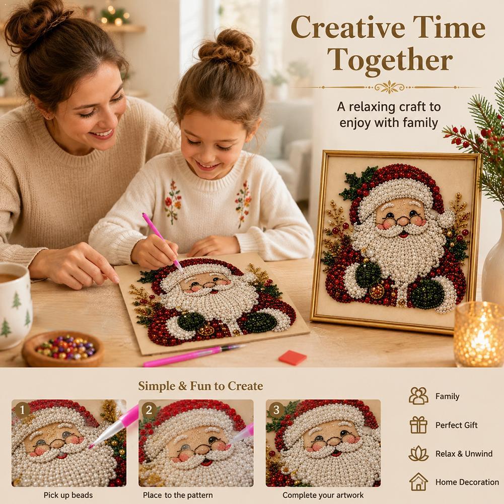Art Craft Resin - Kerstmis Kerstman Parel Kunst DIY Kit