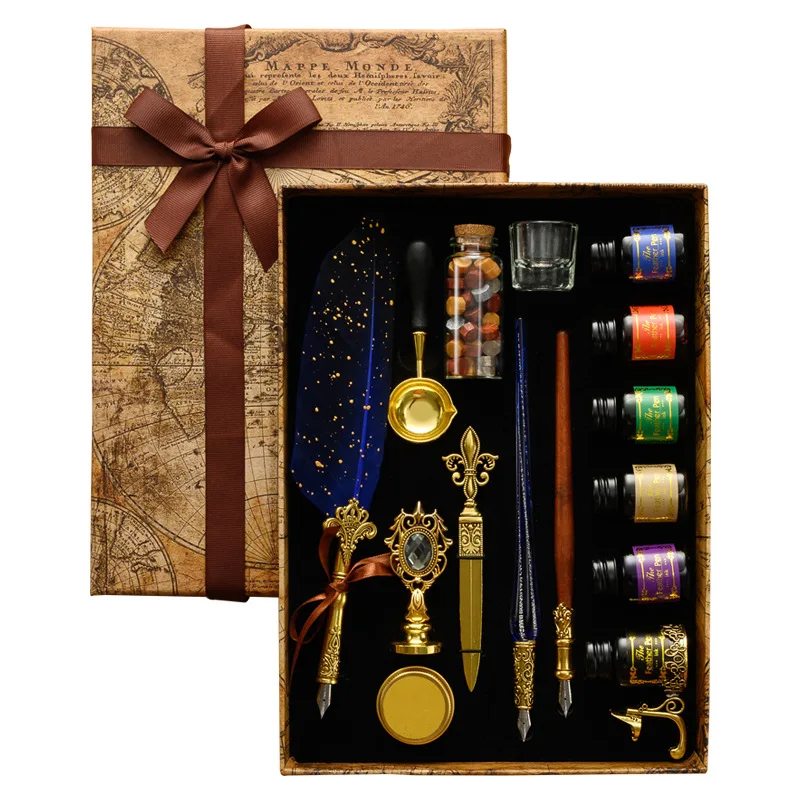 Batik Wax Kit - Antieke Feather Dip Pen Kit Retro