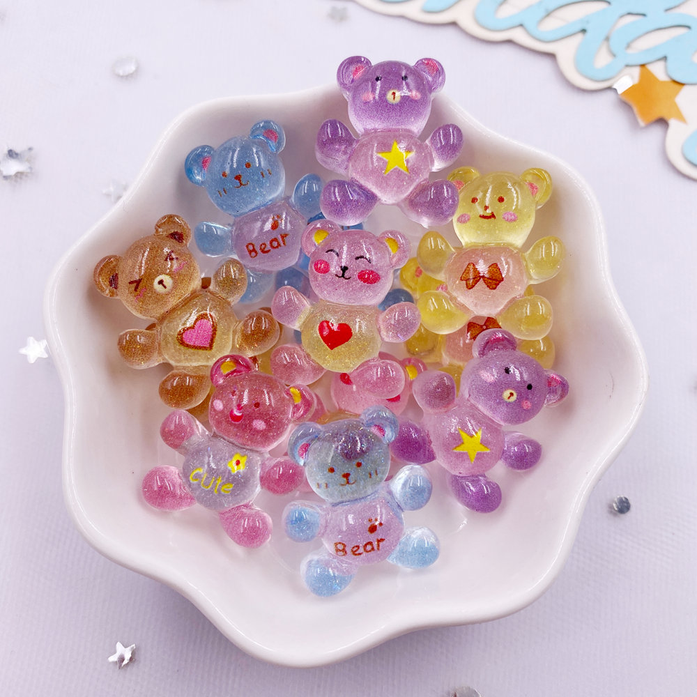 Tv Art And Craft - 20 stuks hars glitter kawaii kleurrijke