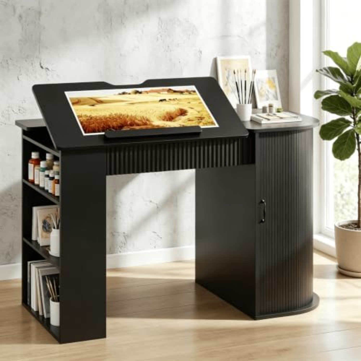 Art Craft Usa - Tekentafel met opbergkast en laden, verstelbare