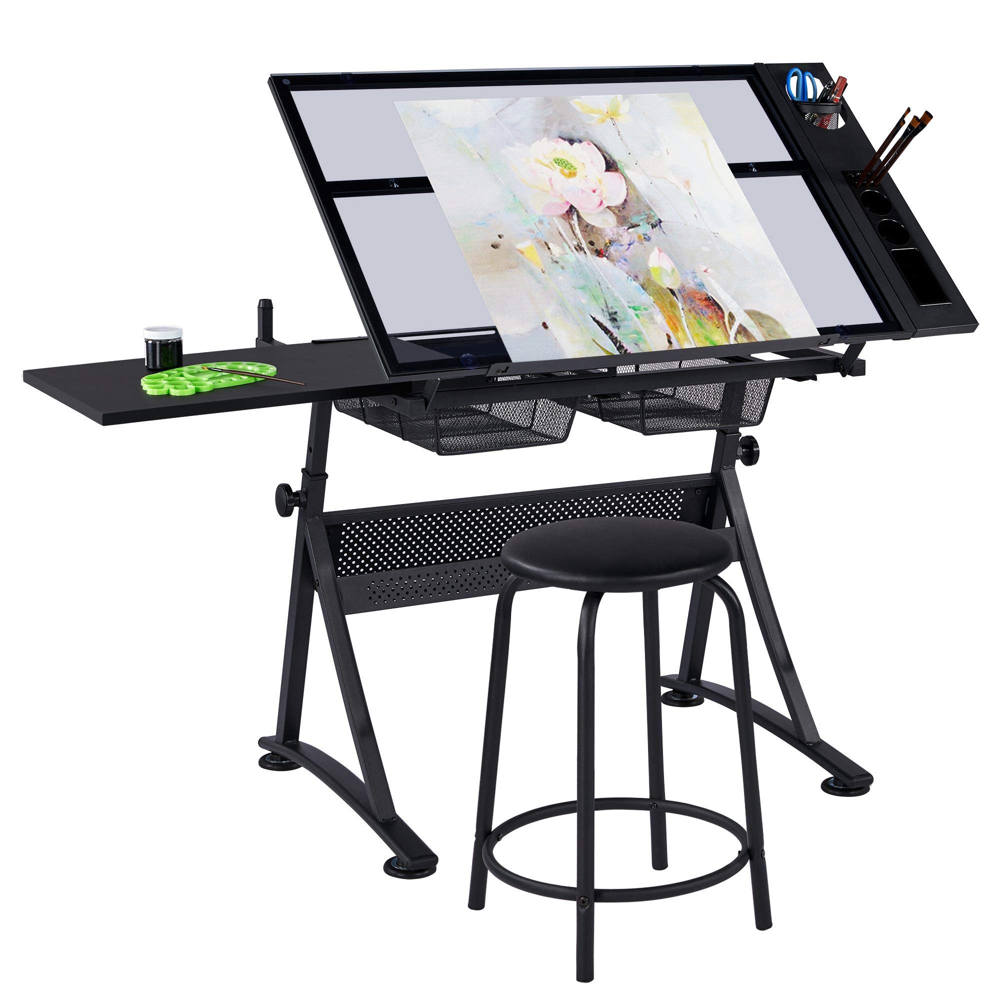 Art Craft Usa - Tekentafel, kunst- en knutseltafel met verstelbaar