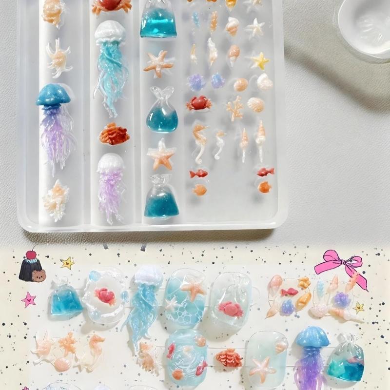 Art Craft Jellyfish - 3D Ocean Series siliconen nagelmal DIY