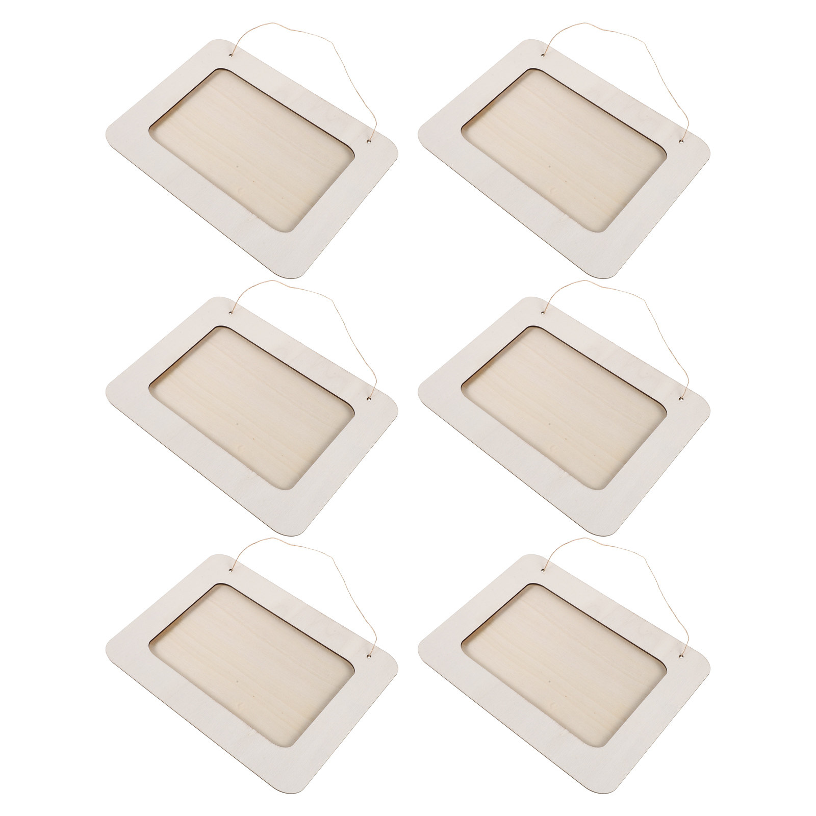 Art Craft For Preschool - 6 stuks houten fotolijsten voor knutselwerk,