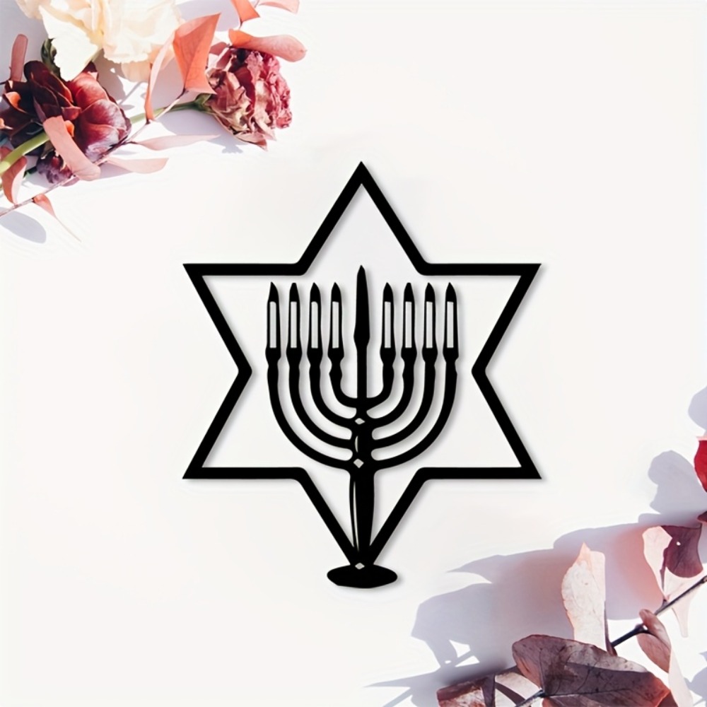 Art & Craft Valley - CIFBUY Metalen Wanddecoratie Menorah Ster van