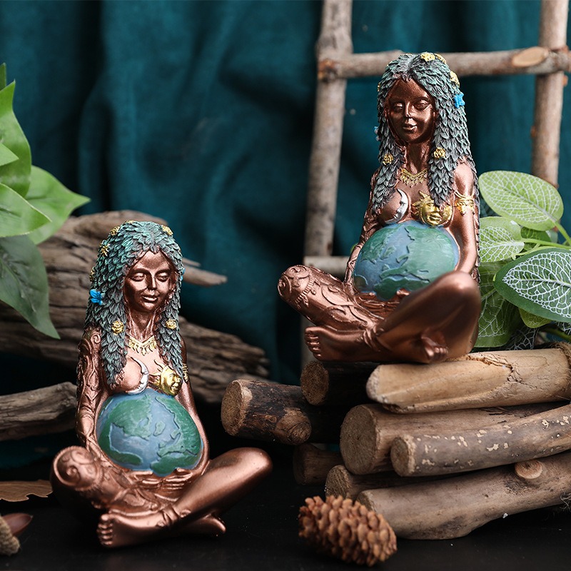Art Craft Mother'S Day - 1Pc Moederdag Aarde Moeder Standbeeld Hars