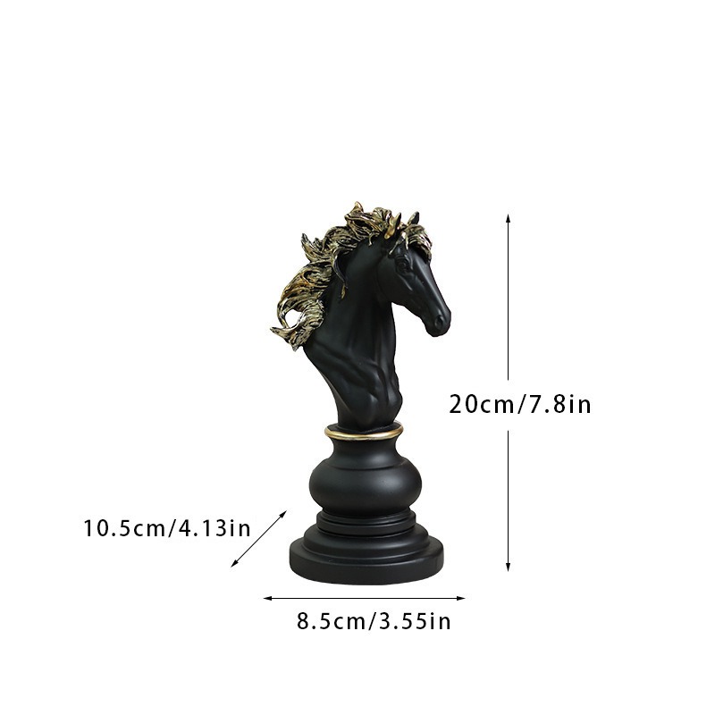 Queen Art Craft - Nieuw schaakornament schaakstukken koning, strijdpaard, dame,