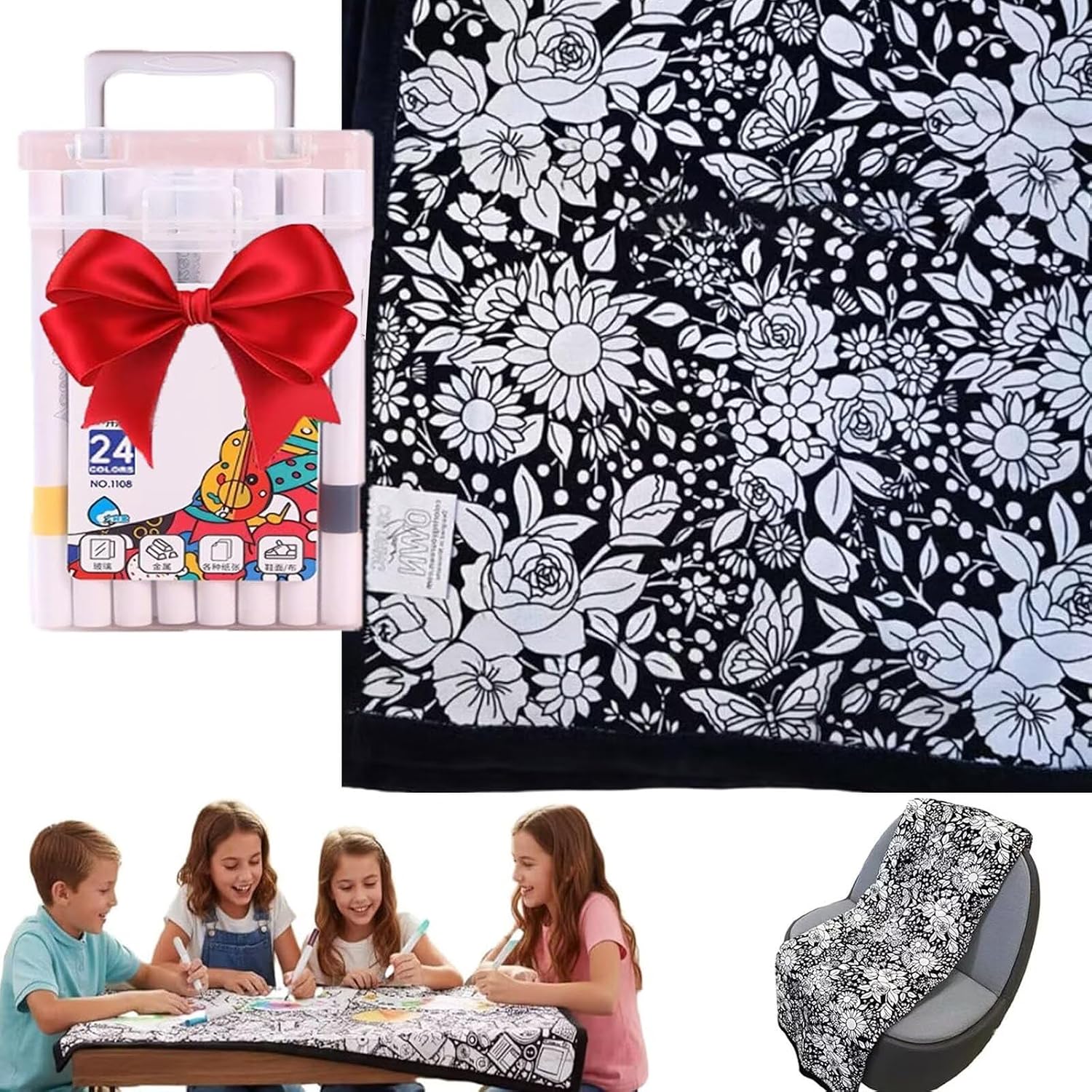 Art Craft Holiday - Kleur je eigen deken, wasbaar, zacht