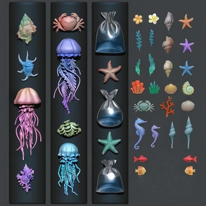 Art Craft Jellyfish - 3D Ocean Series siliconen nagelvorm DIY