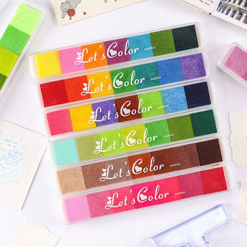 Stamping Ink Pad - Leuke mixkleurige stempelkussen voor school schilderen