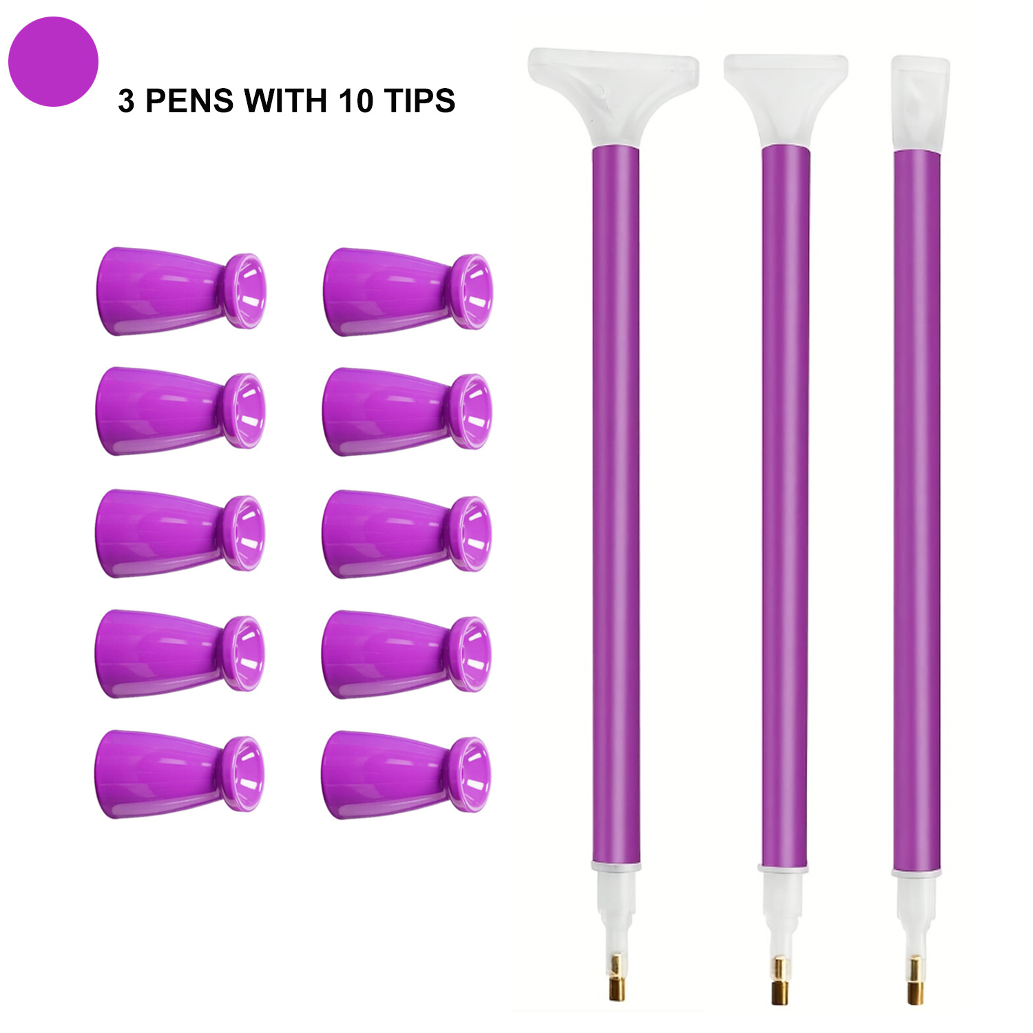 Art Craft Painting - 10 siliconen tips & 3 pennen