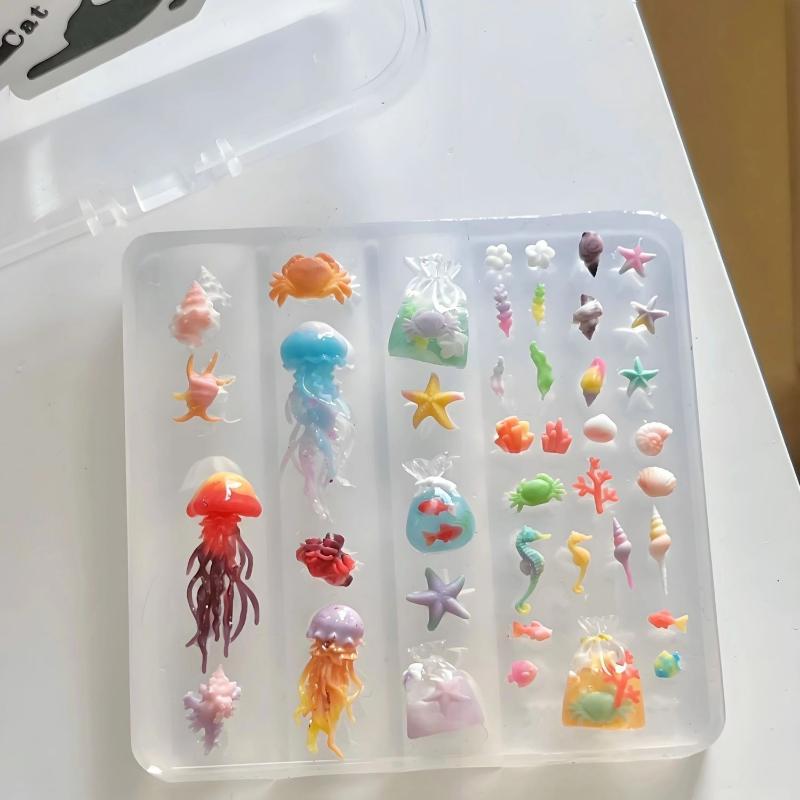 Art Craft Jellyfish - Transparante siliconen manicure mal; DIY 3D