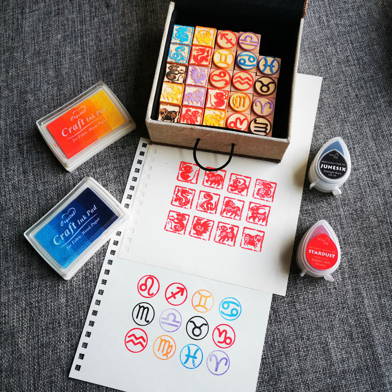 Stamping Ink Pad - DIY Twaalf Zodiac Seals Twaalf Sterrenbeelden