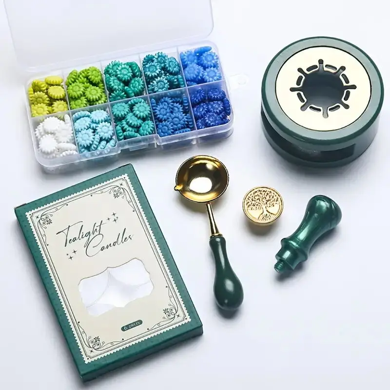 Batik Wax Kit - 200 stuks Tulpenwaszegelstempelset, 1 waszegelstempel met