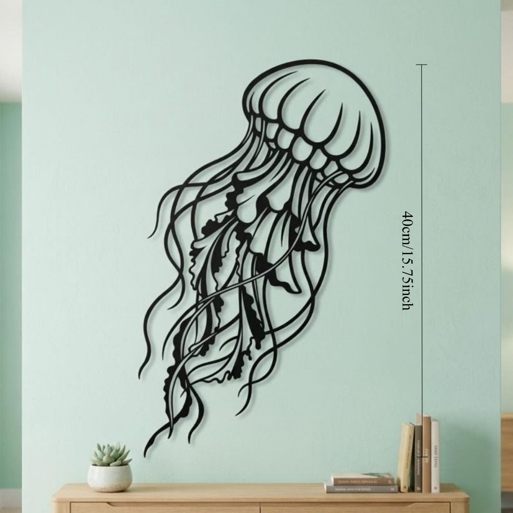 Art Craft Jellyfish - CIFBUY Metalen wandkunst Kwallen Silhouet IJzeren
