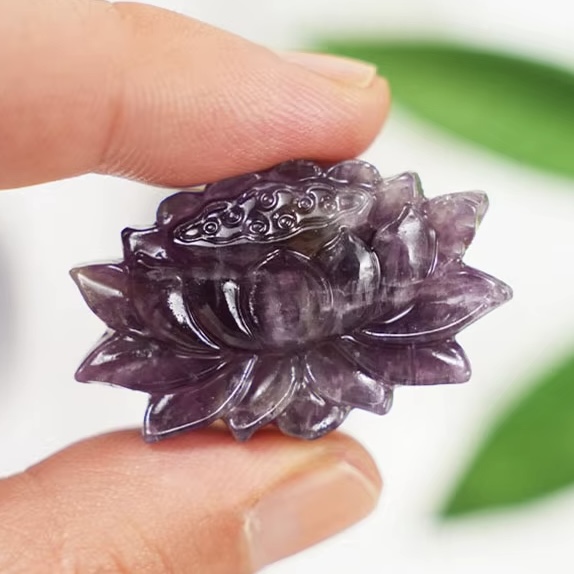 Art Craft Holiday - 1 stuk natuurlijk kristal amethist lotusbloem