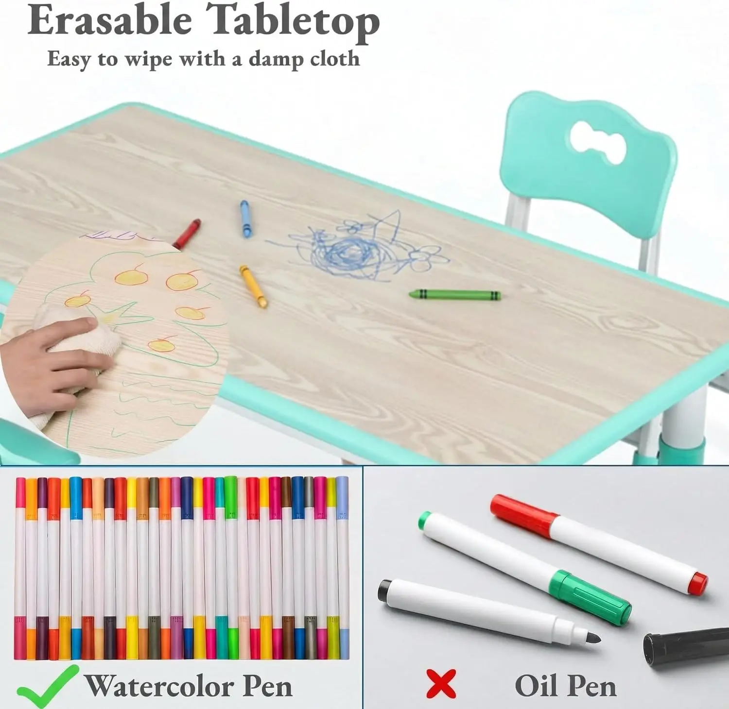 Kindertafel en 6 stoelen set,  - Art Craft For Preschool recensie en prijs
