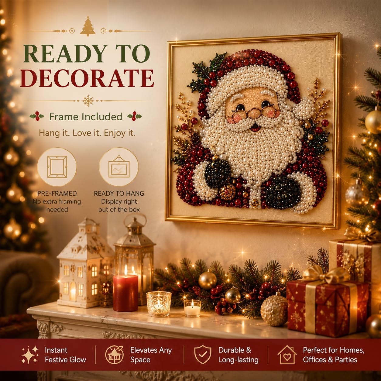 DIY Kerst Parel Diamant Schild - Art Craft Holiday recensie en prijs