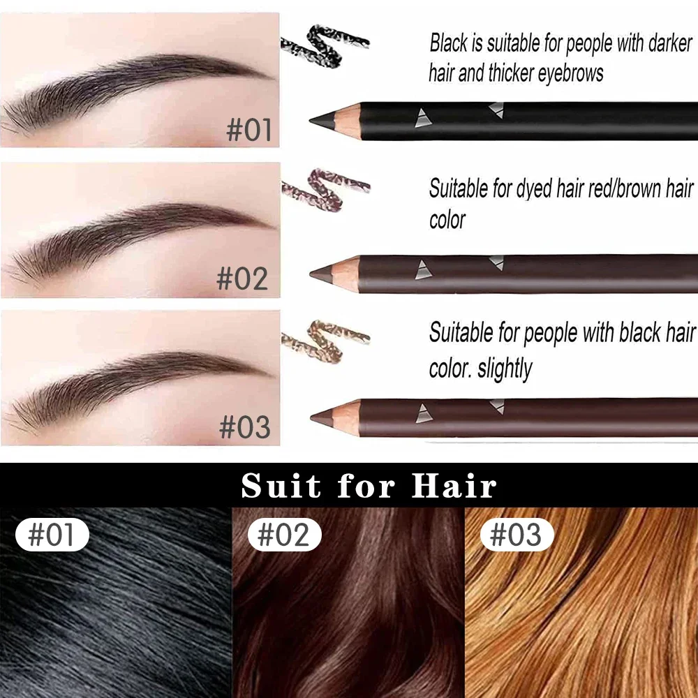 6/12 stuks wenkbrauwpotlood wa - Colored Pencil Professional recensie en prijs