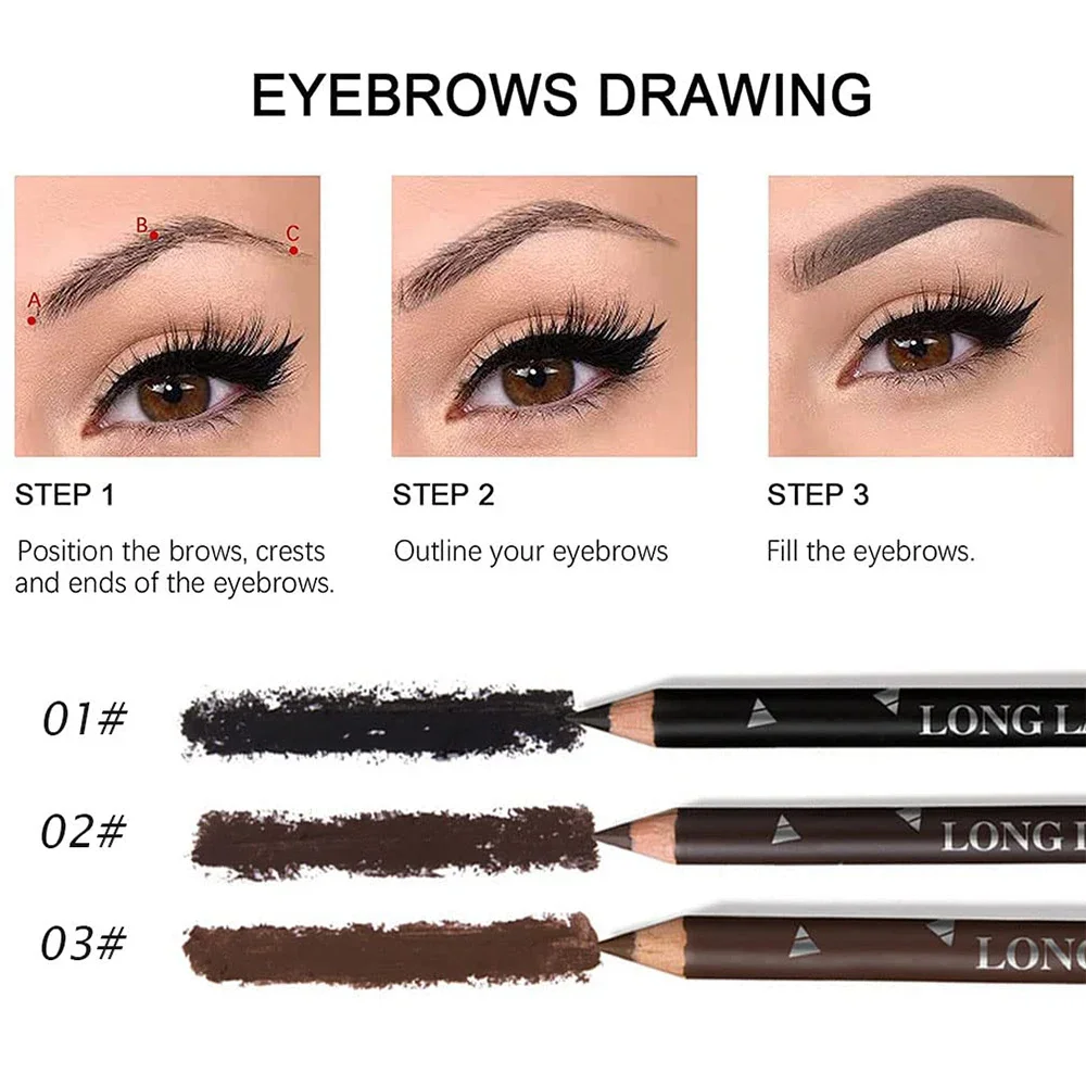6/12 stuks wenkbrauwpotlood wa - Colored Pencil Professional recensie en prijs