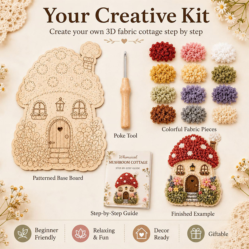 3D Mushroom House Poke Art DIY - Art Craft Usa recensie en prijs