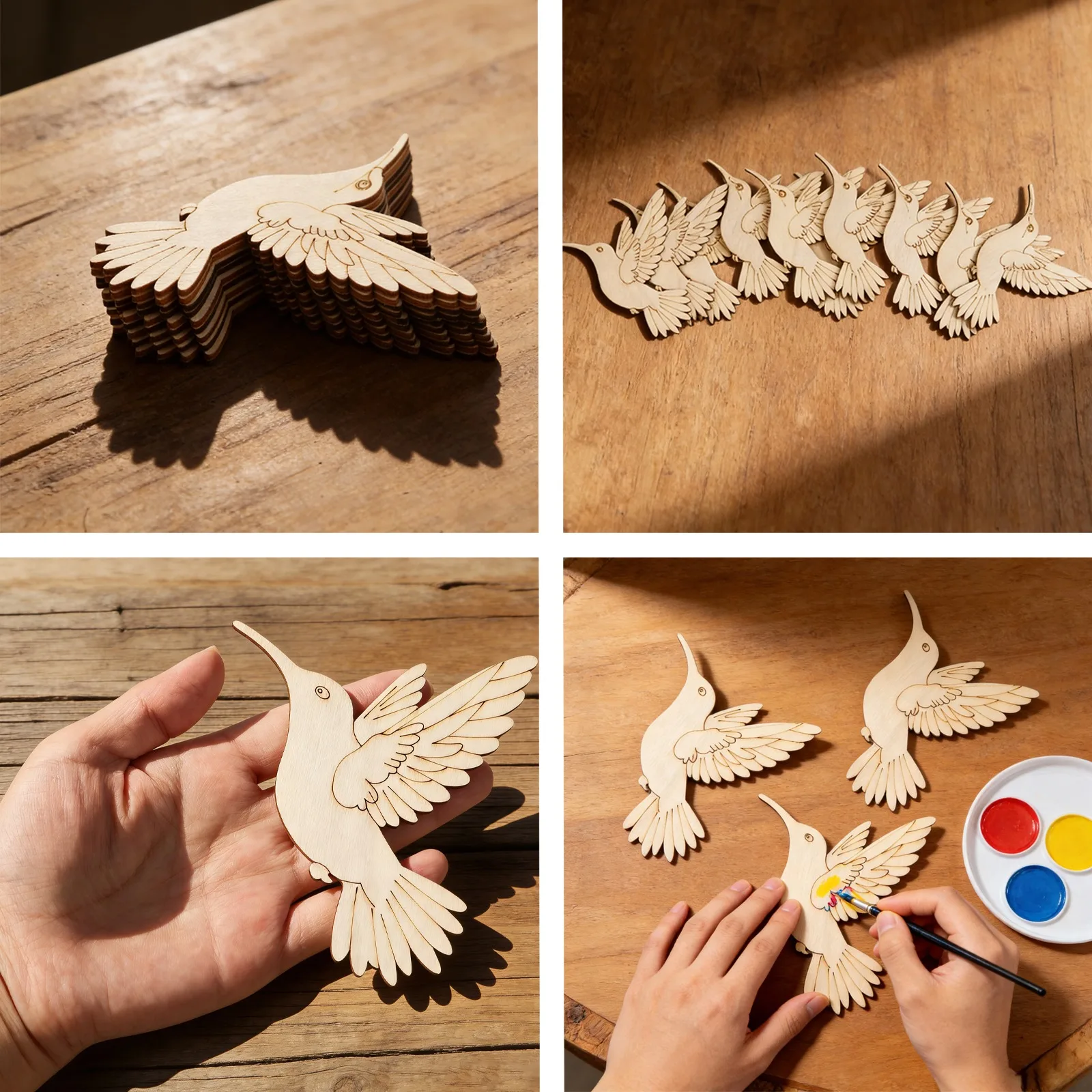 10 stuks onafgewerkte houten d - Art Craft Painting recensie en prijs