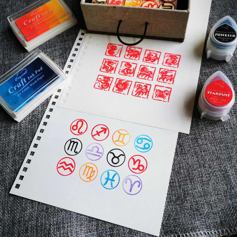 DIY Twaalf Zodiac Seals Twaalf - Stamping Ink Pad recensie en prijs