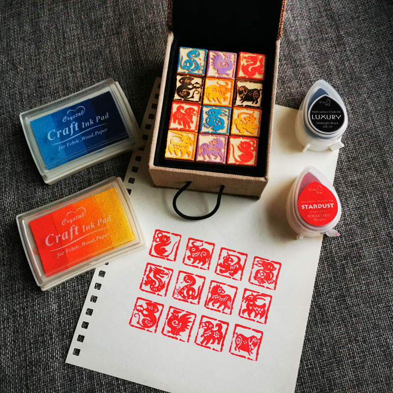 DIY Twaalf Zodiac Seals Twaalf - Stamping Ink Pad recensie en prijs