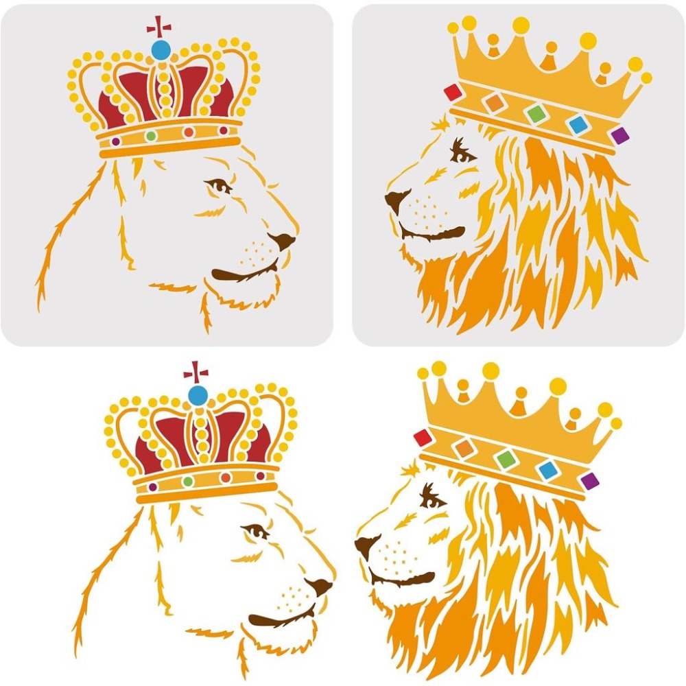 2 stuks leeuwenstencils 11,8x1 - Queen Art Craft recensie en prijs